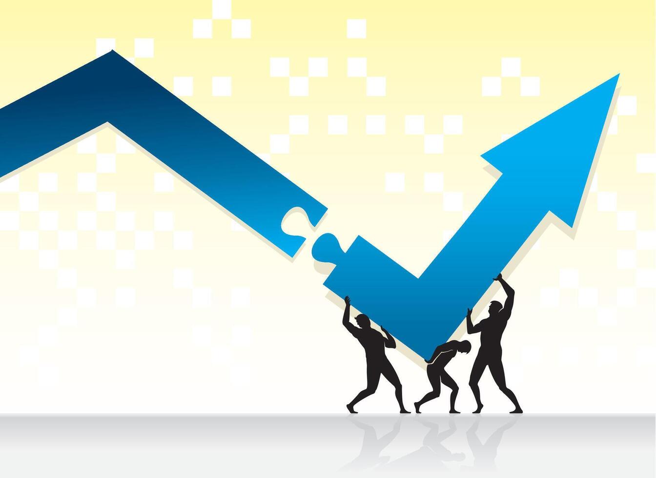 Carry Arrow Team, Economic Graph Trend Concept vector