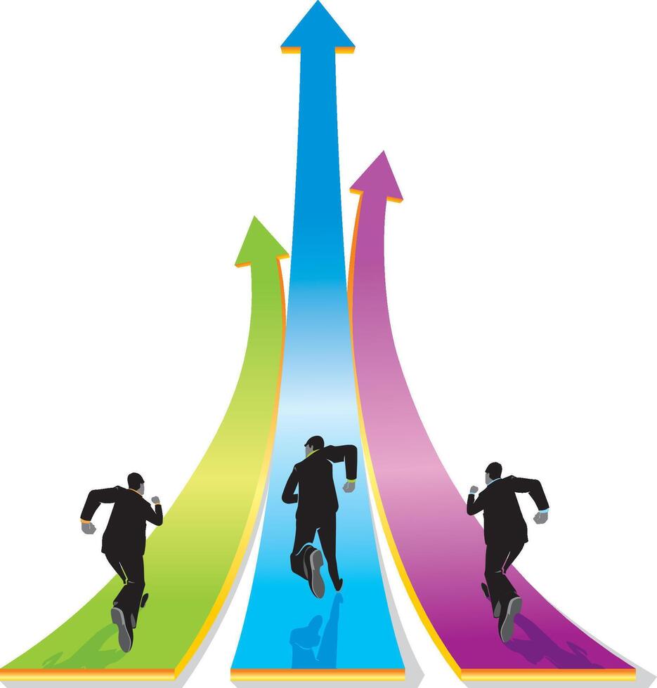 Business Competition, Race to the top vector
