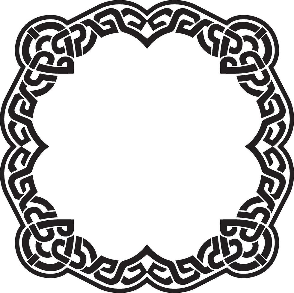 Celtic Frame Design Line Art vector