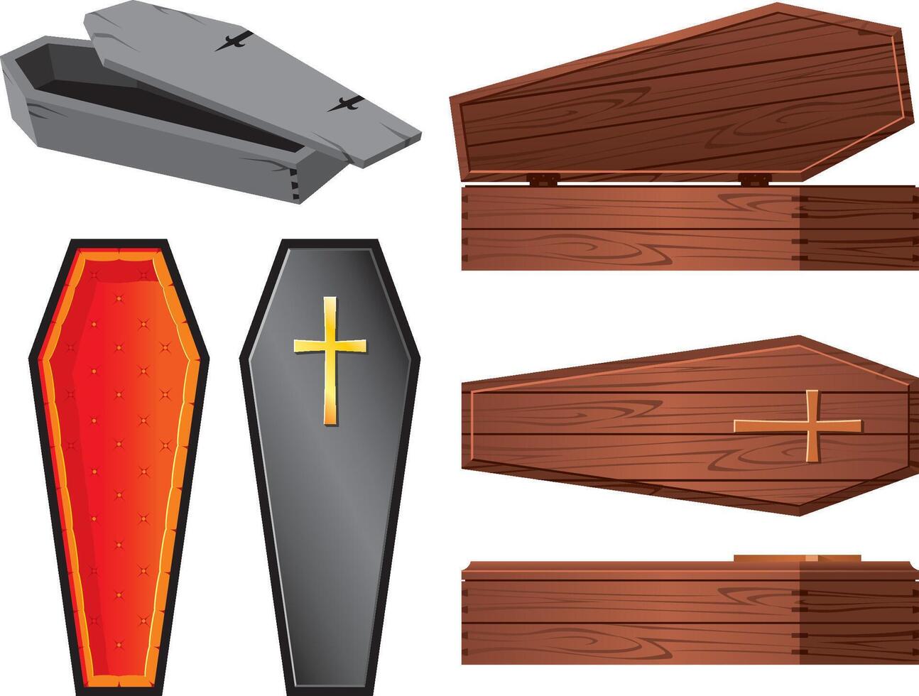 Coffin Set Artwork Design vector
