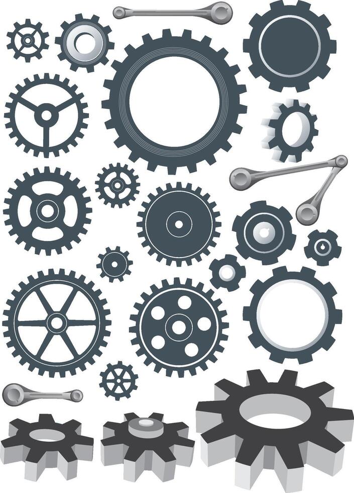 Cogs Mechanical Gear Set vector