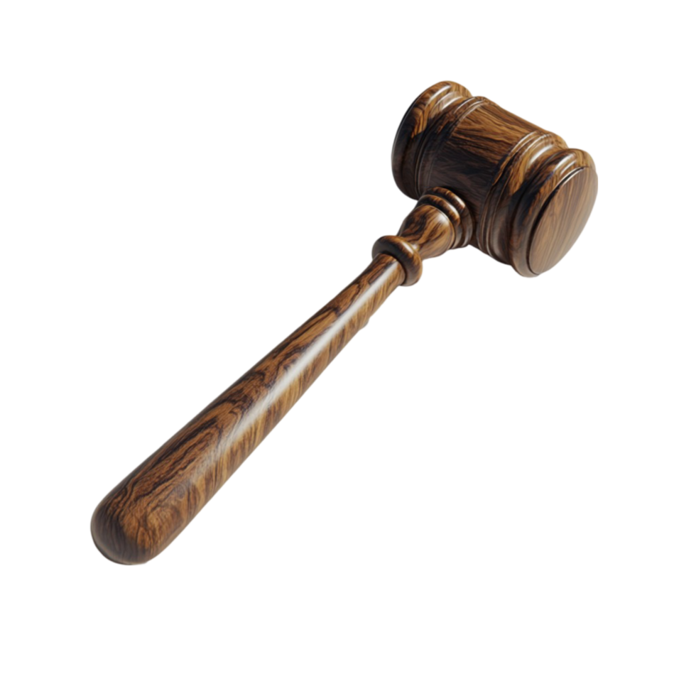Wooden Courtroom Gavel with Sound Block png