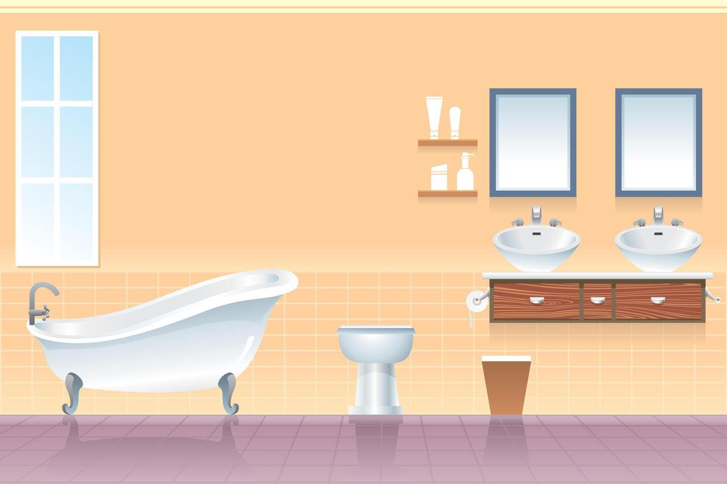 Bathroom Interior Background vector