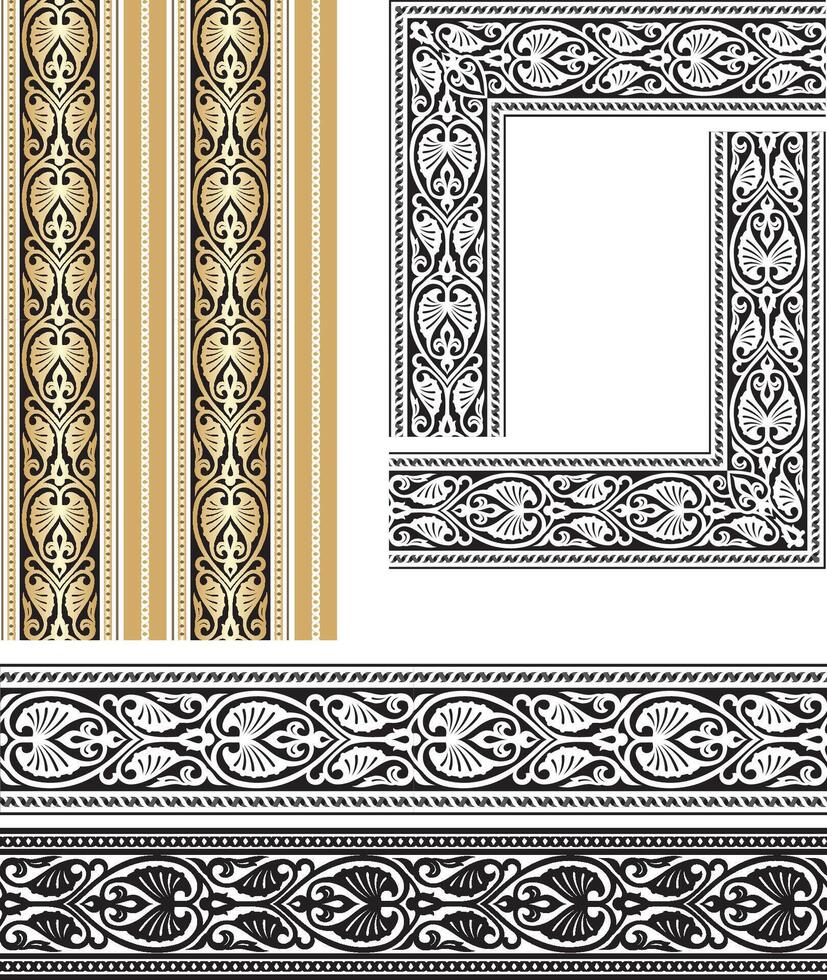 Arabian Band Border Ornaments vector