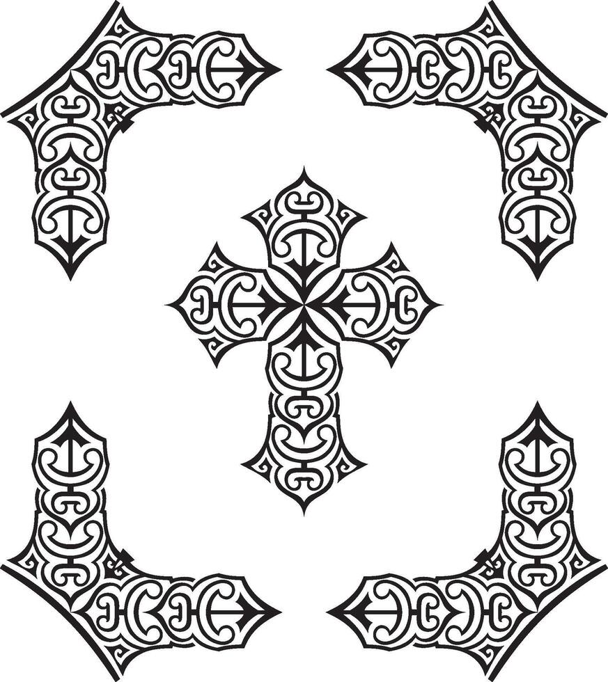 Abstract Crucifix Pattern vector