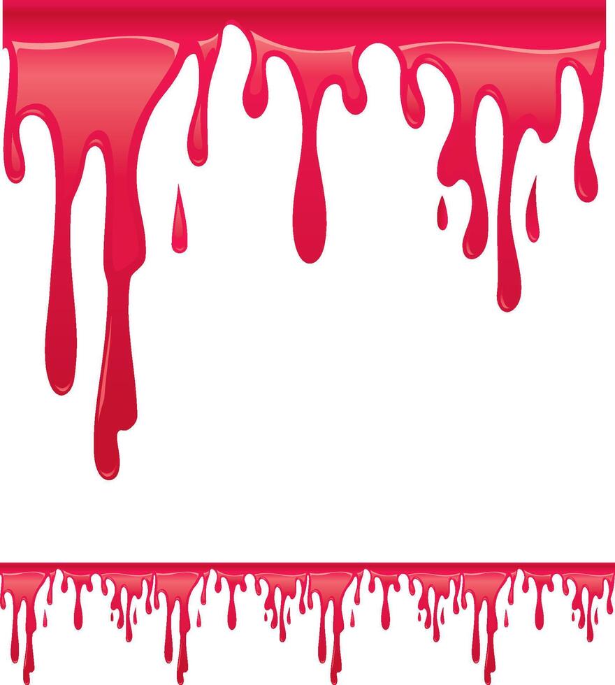 Blood dripping border vector
