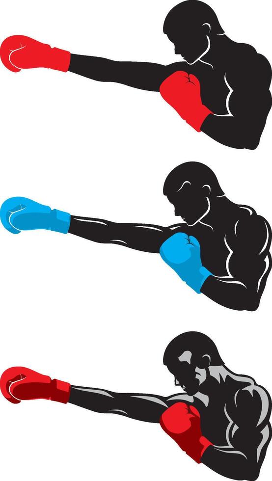 A set of boxing gloves vector