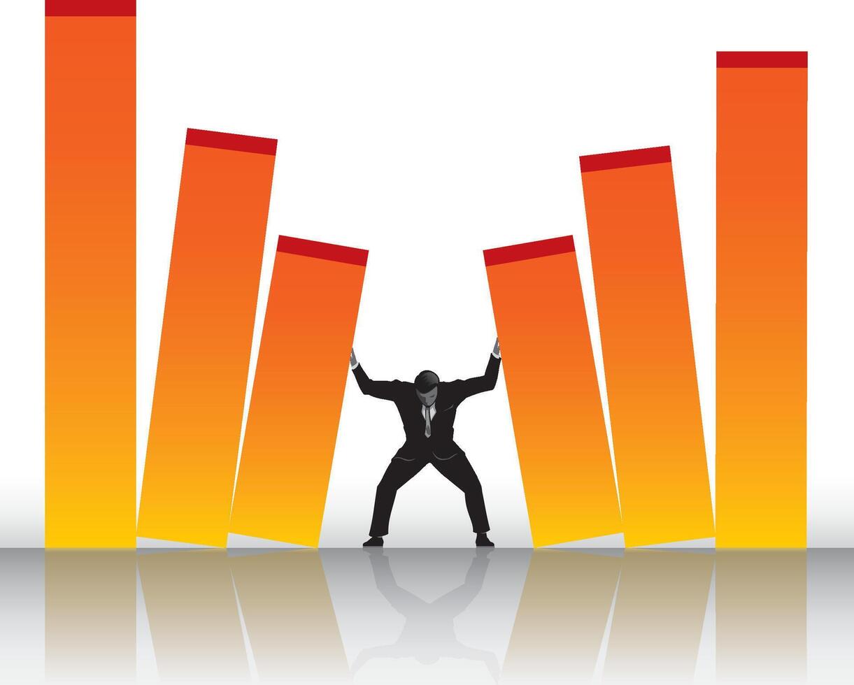 Business Strength and Struggle vector