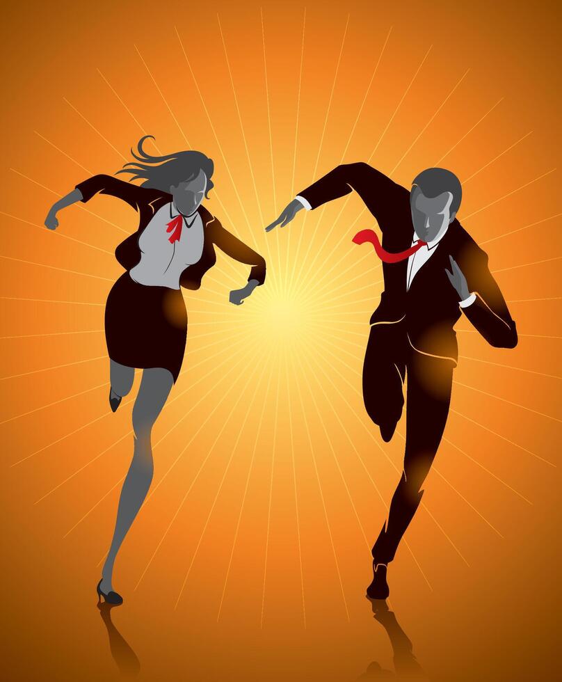 Business Urgency, Rushing Executives vector