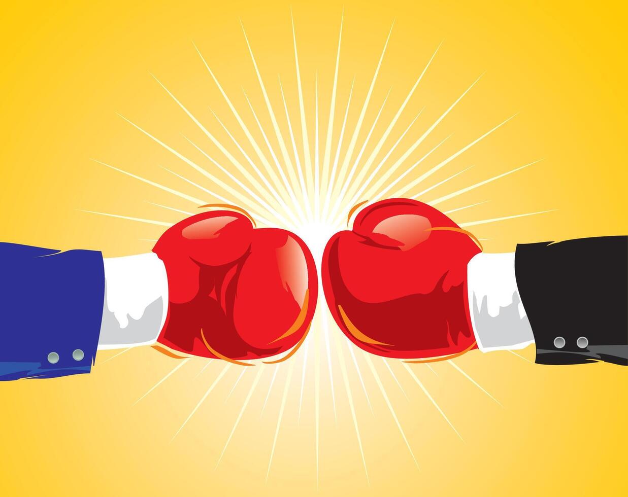 Corporate Rivalry, Healthy Competition Concept vector