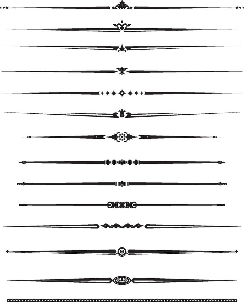 Decorative Line Pattern, Page Rule Set vector