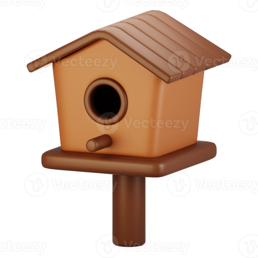 3d rendering farm and agriculture icon concept. 3d render bird house icon png