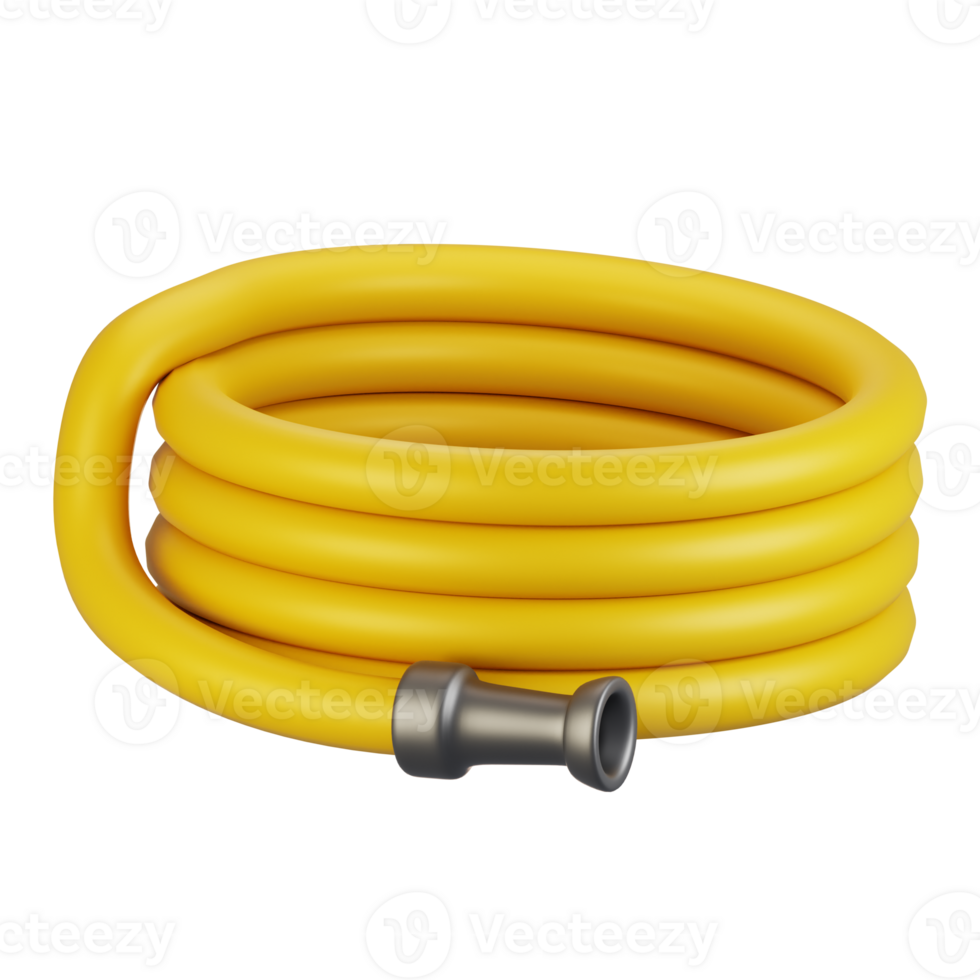 3d rendering farm and agriculture icon concept. 3d render water hose icon png