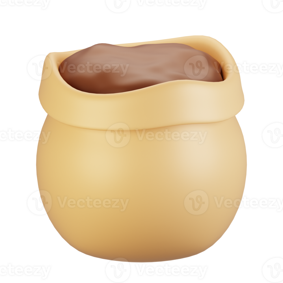 3d rendering farm and agriculture icon concept. 3d render fertilizer icon png