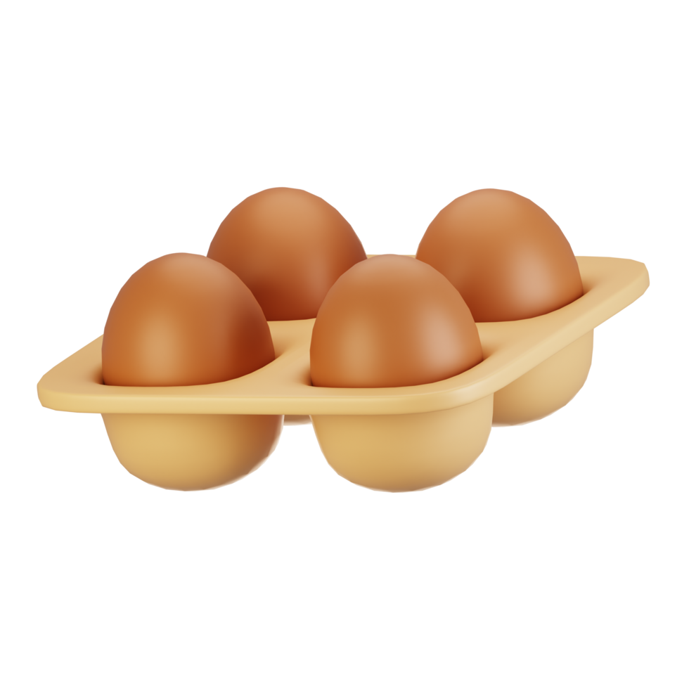 3d rendering farm and agriculture icon concept. 3d render egg tray icon png