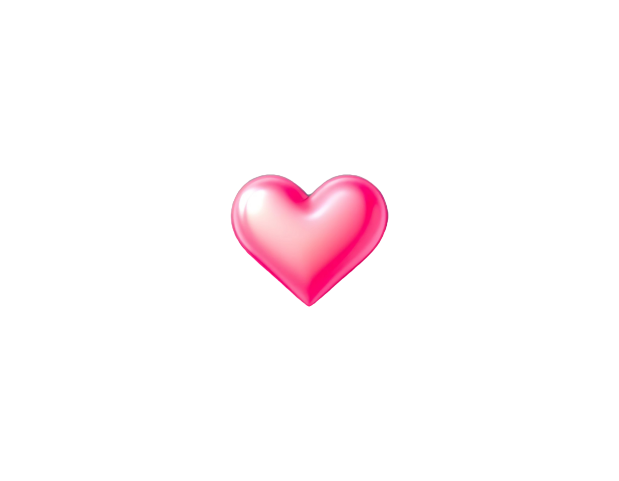 a pink heart on a transparent background with shining light png