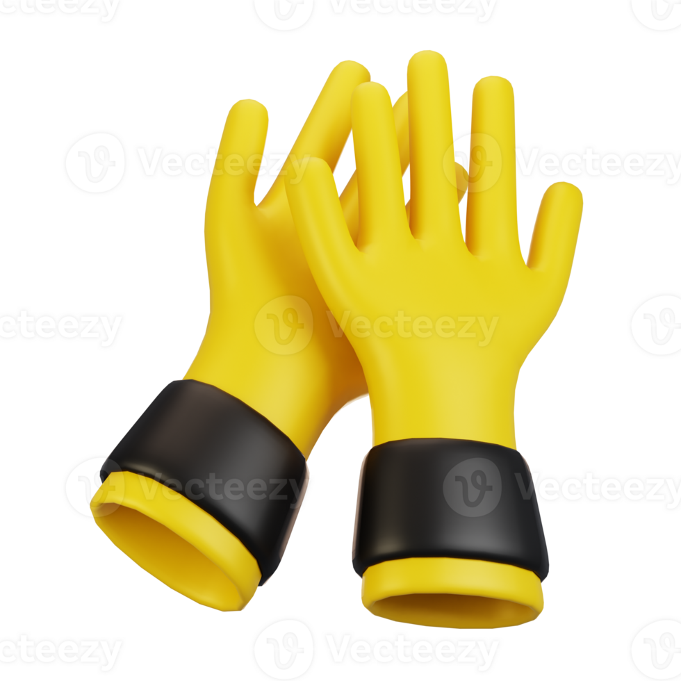 3d rendering farm and agriculture icon concept. 3d render farming gloves icon png