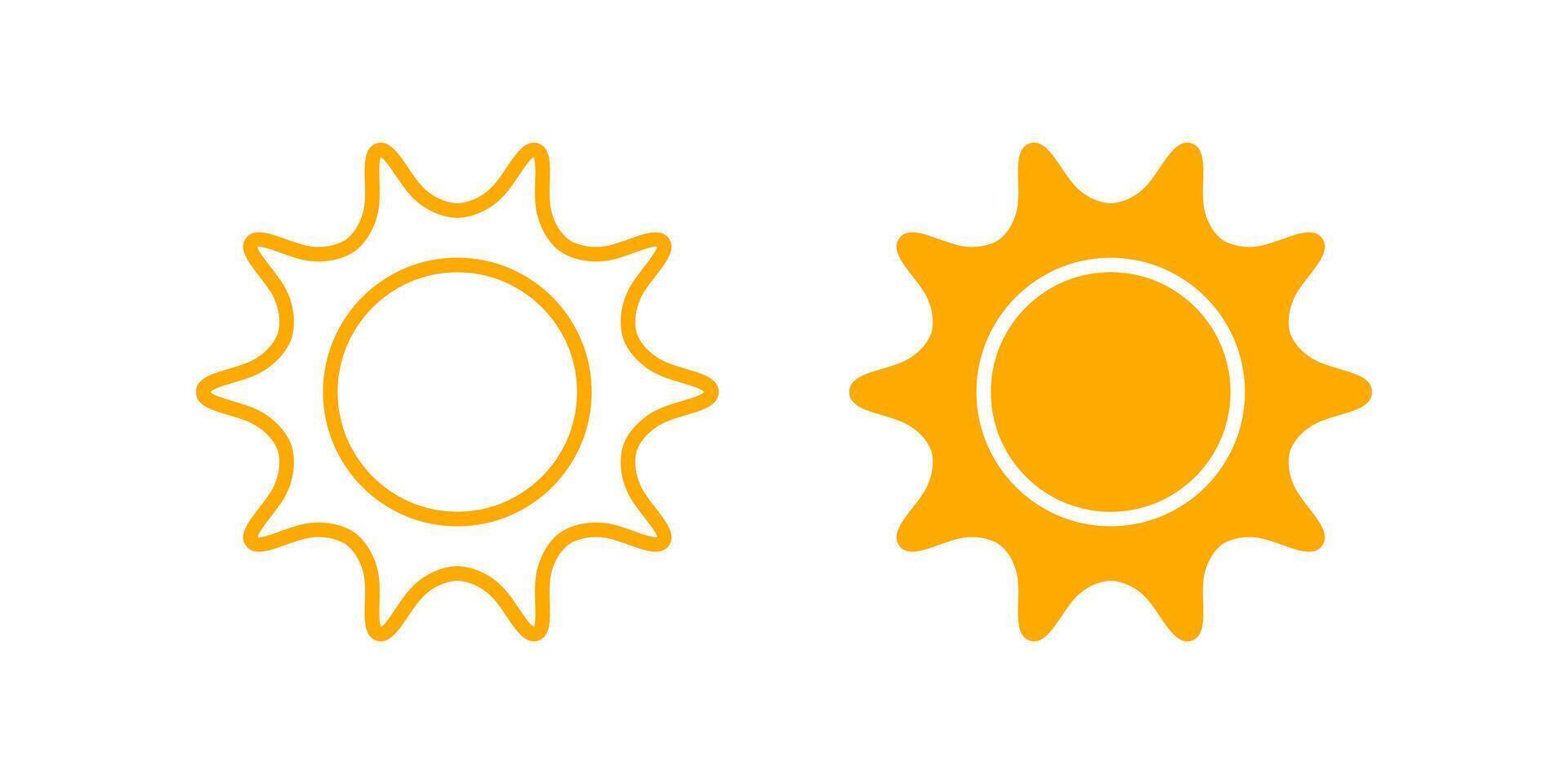Sun Icon Set. for mobile concept and web design. illustration vector