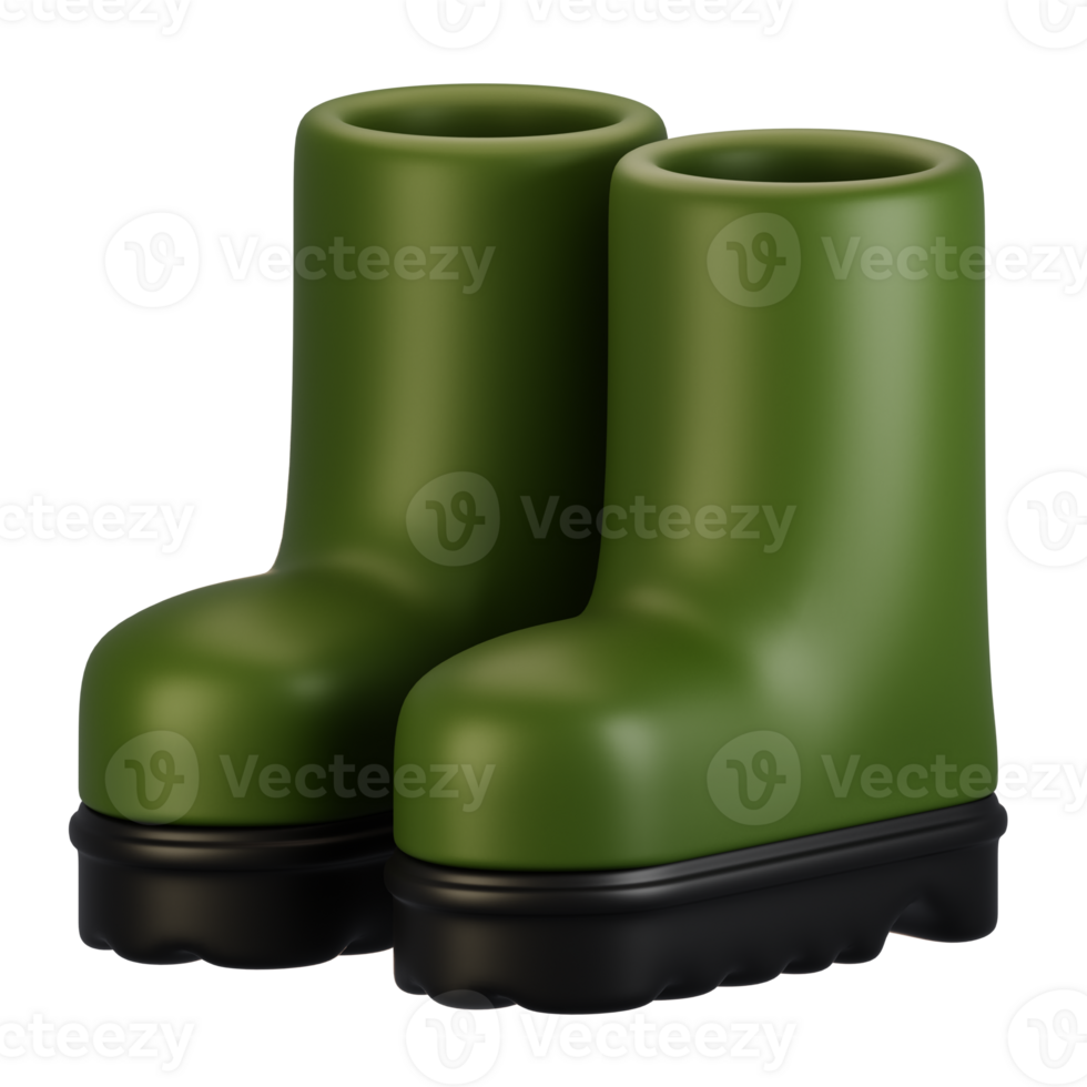 3d rendering farm and agriculture icon concept. 3d render boots icon png