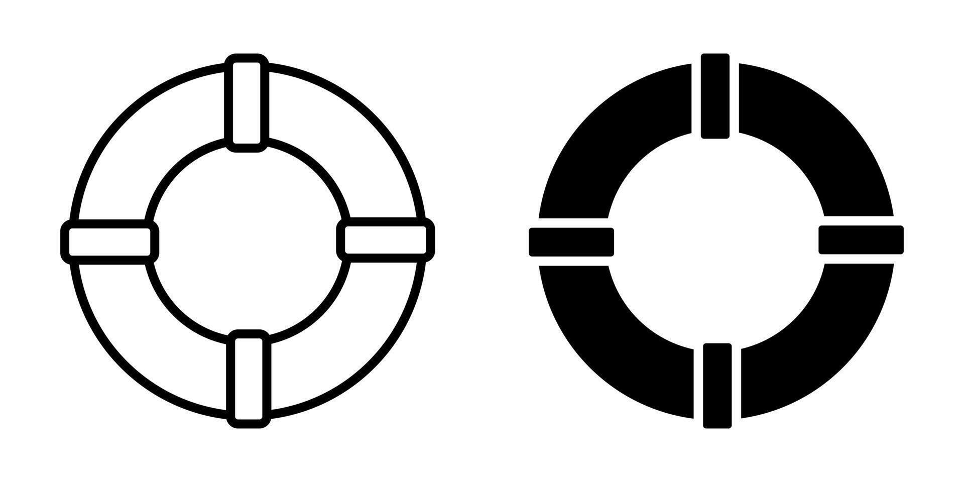 Lifebuoy icons set. for mobile concept and web design on white background vector