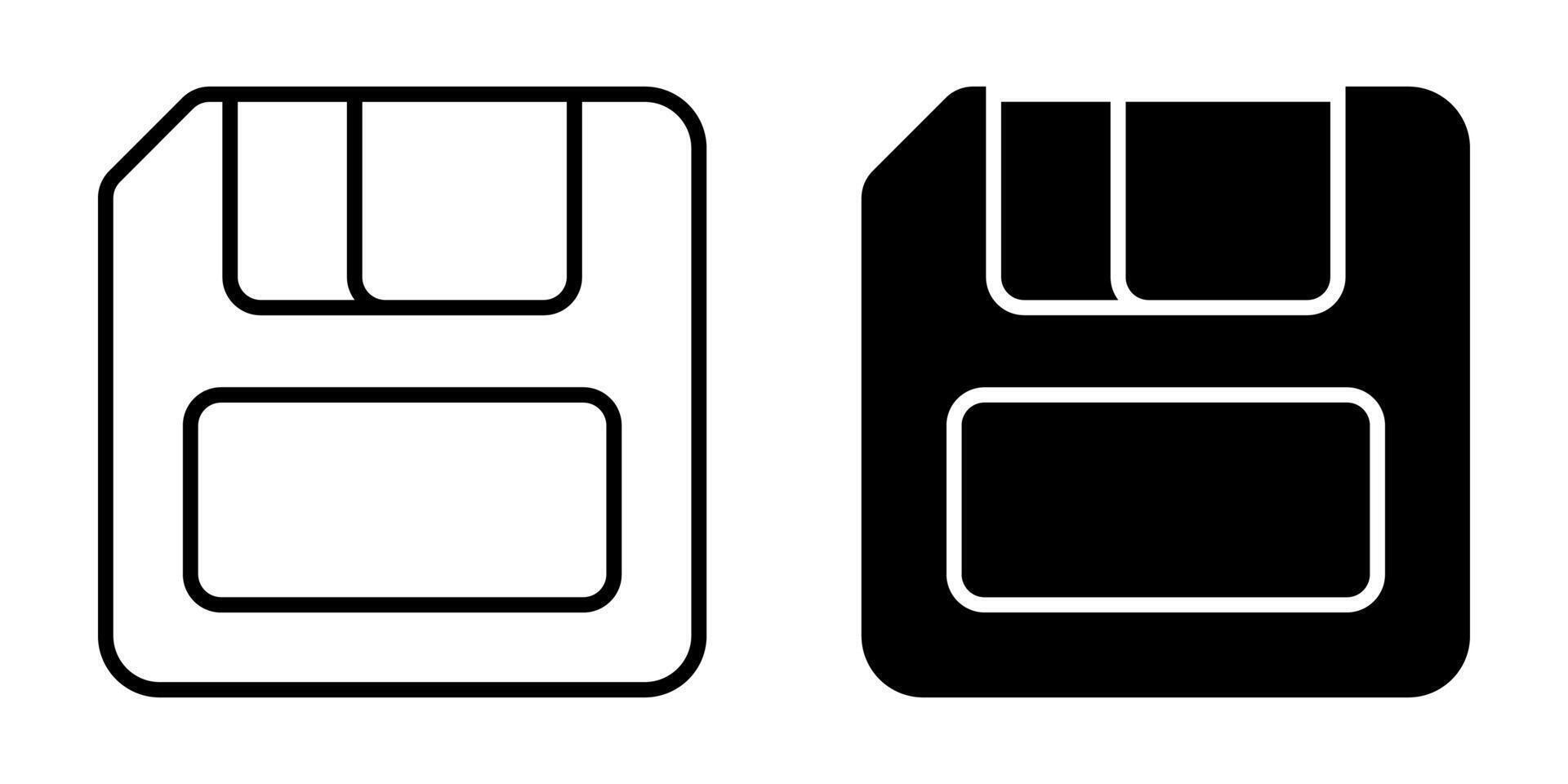 floppy disk icons set. for mobile concept and web design on white background vector