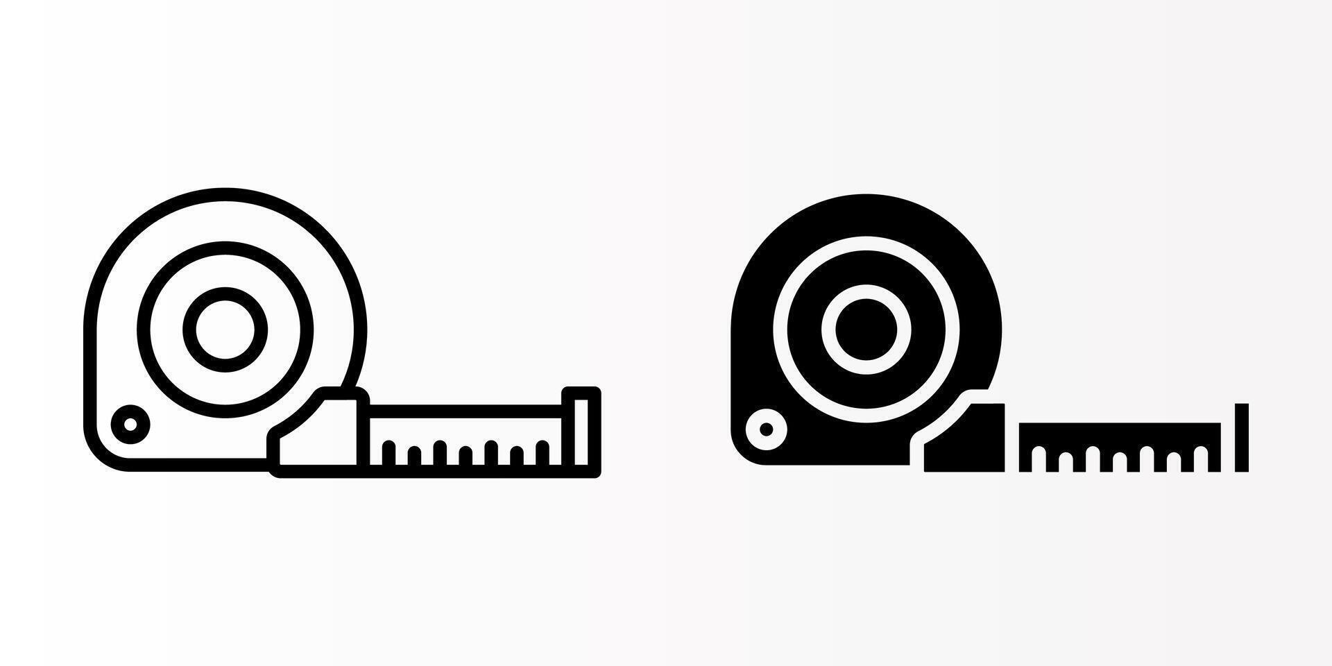 Measuring tape icons set. for mobile concept and web design. illustration on white background vector