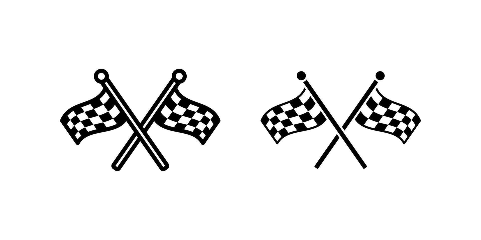 Race flag icons set. for mobile concept and web design. illustration vector