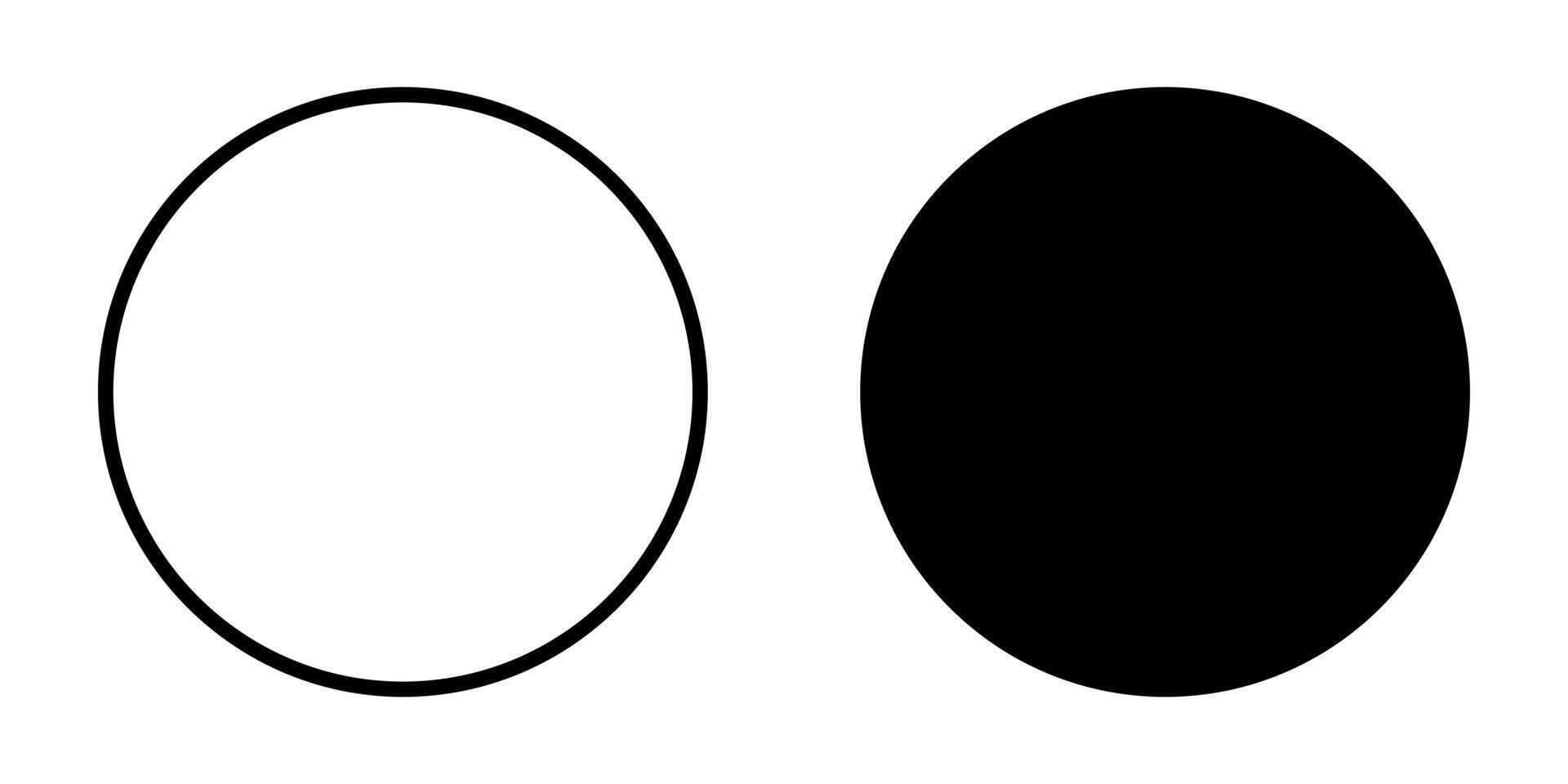Circle icons set. for mobile concept and web design on white background vector