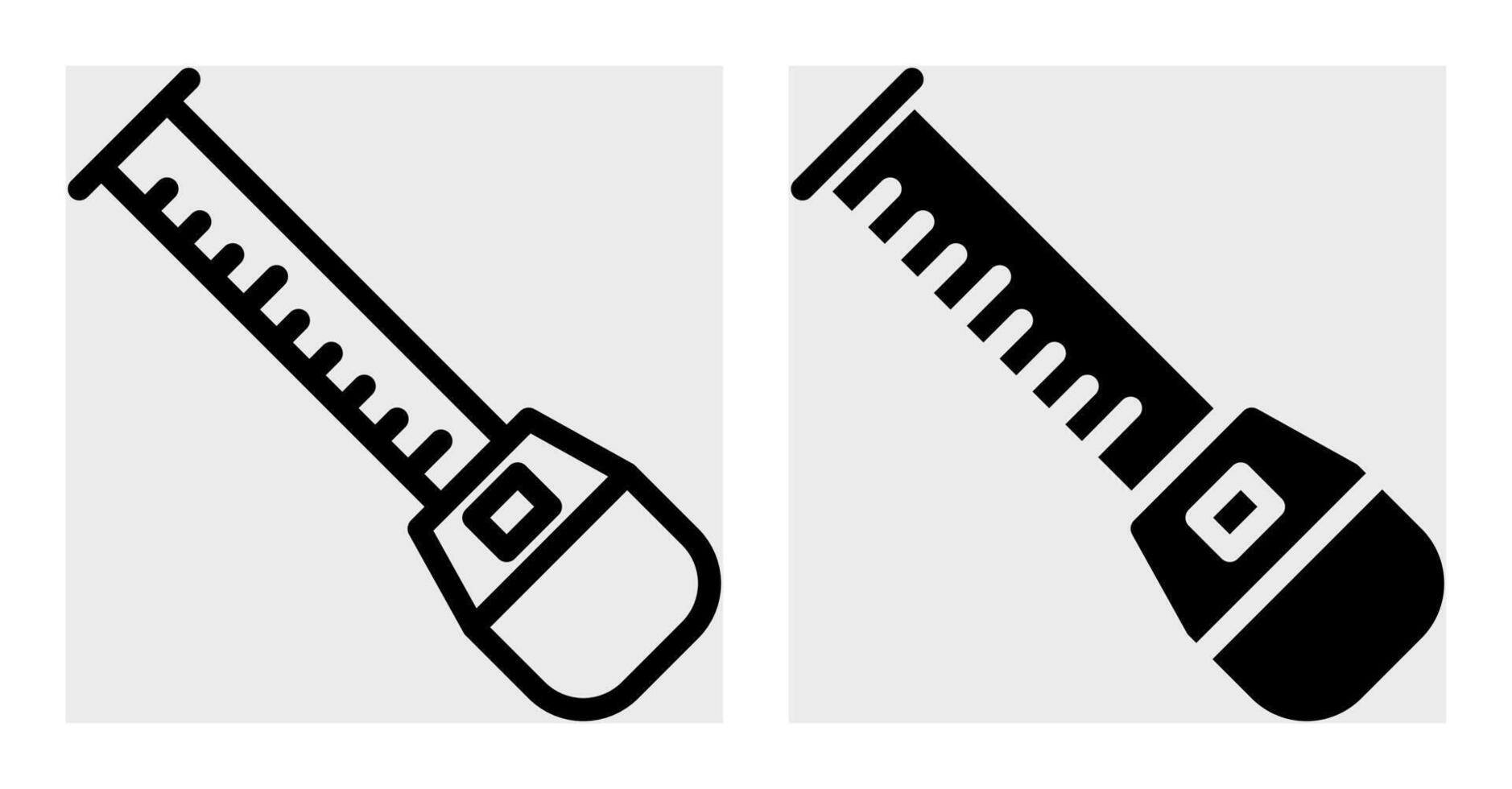 Two black and white icons of a measuring tape vector