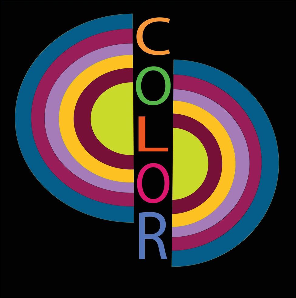 Color T-shirt Design vector