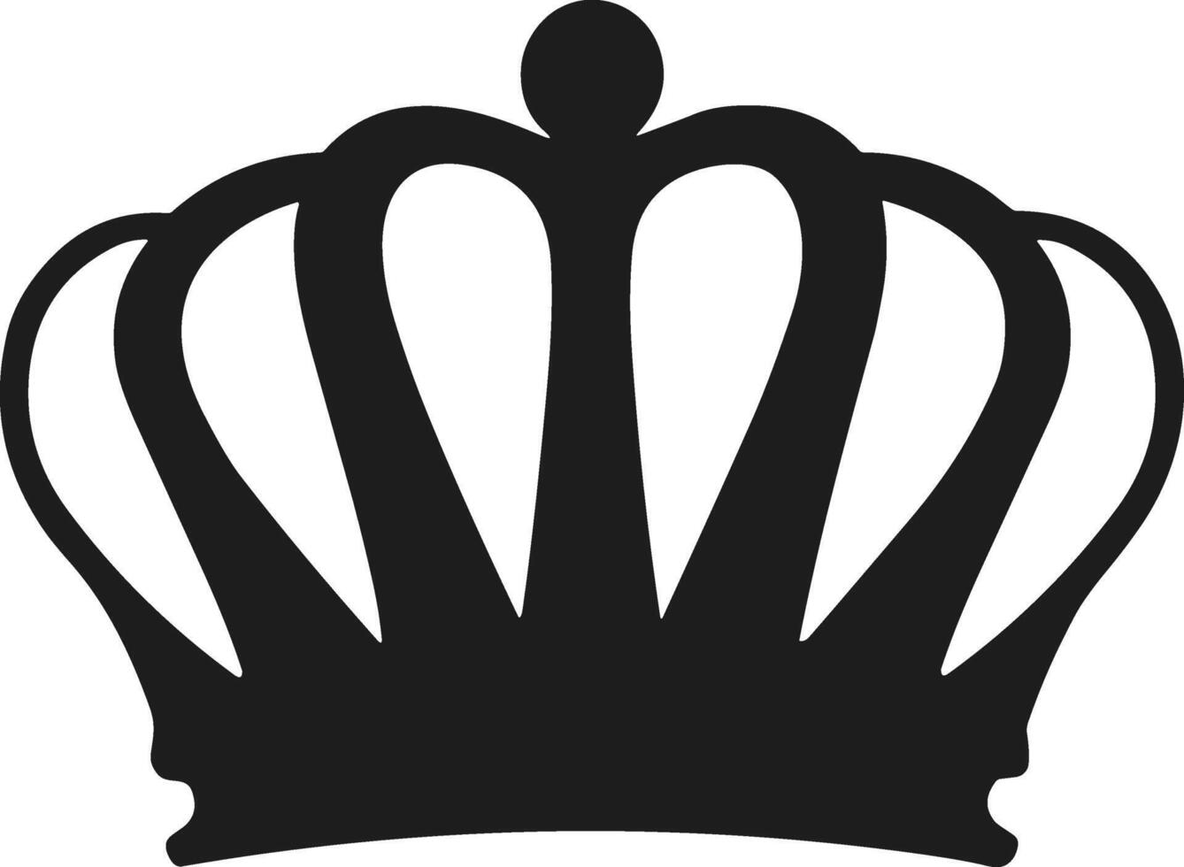 Royal Crown Icon Silhouette - Classic Illustration vector