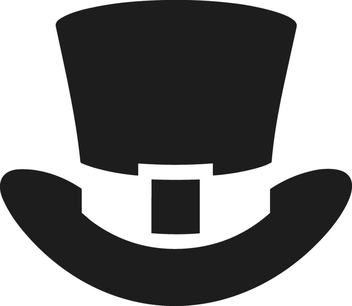 Leprechaun Hat Silhouette Art - Irish Heritage Symbol vector