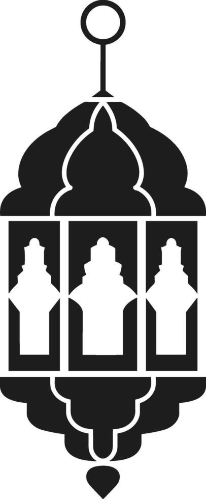 Islamic Lantern Silhouette Illustration for Design Projects vector