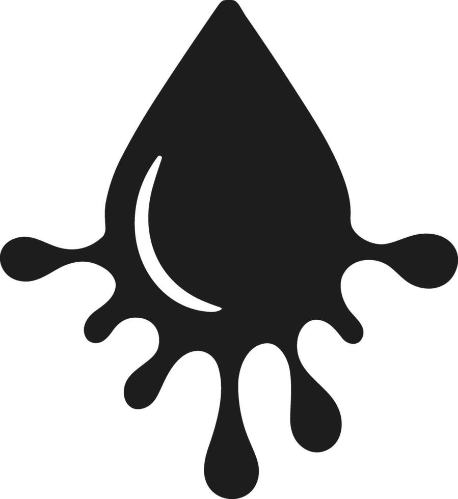 Water Droplet Splash Silhouette Illustration vector