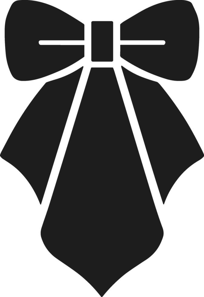 Elegant Bow Tie Illustration in Minimalist Silhouette Style vector