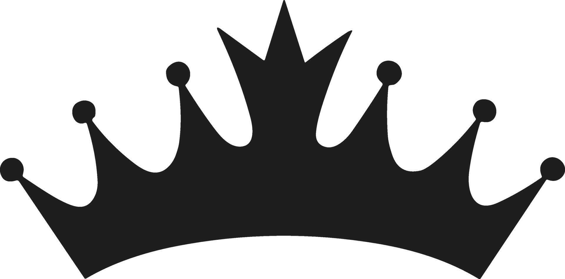 Royal Crown Silhouette Illustration - Minimalist Design vector