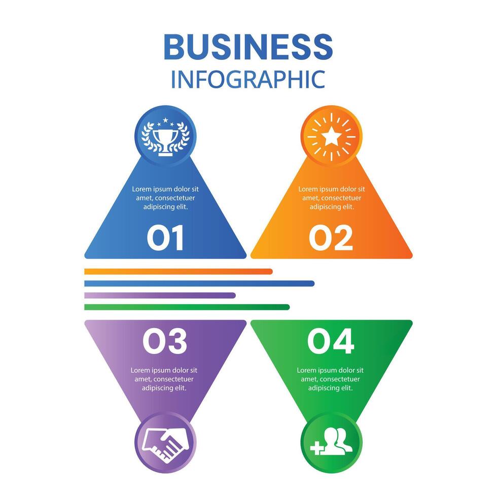 Business concept process infographic template 4 options or steps with icons design vector