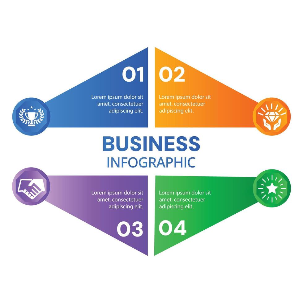 Design 4 options or steps success business concept infographic layout vector