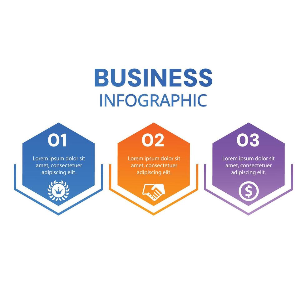 Infographic modern 3 step success timeline journey template with icons designed vector