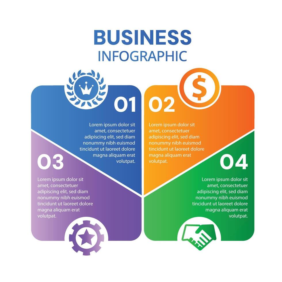 Infographic 4 step timeline journey template with icons design vector