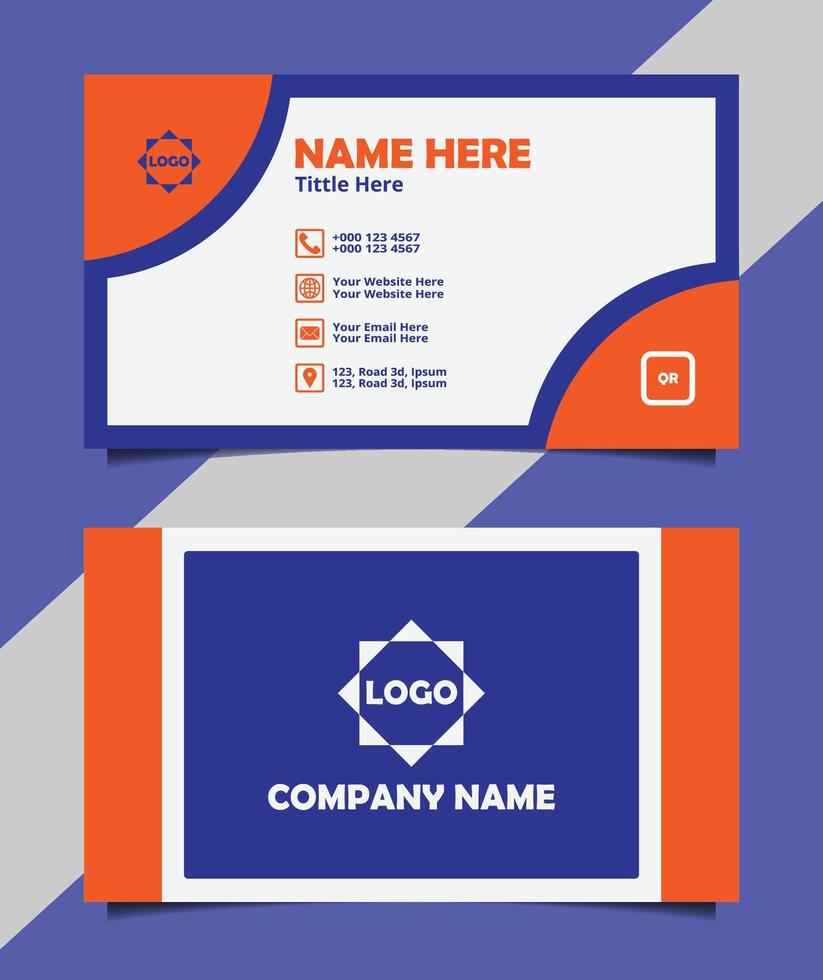 Creative Business Card with Abstract Elements. Elegant Business Card Mockup for Professionals. vector