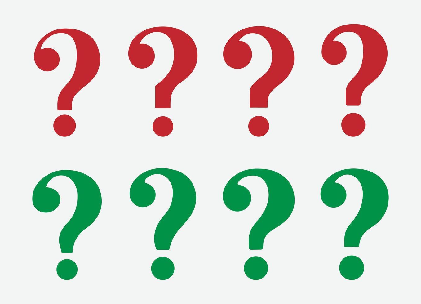 Question Mark Icon Set. Minimal Question Mark Icon Set. Bold Question Symbol Pack. Clean Question Mark Vectors. vector