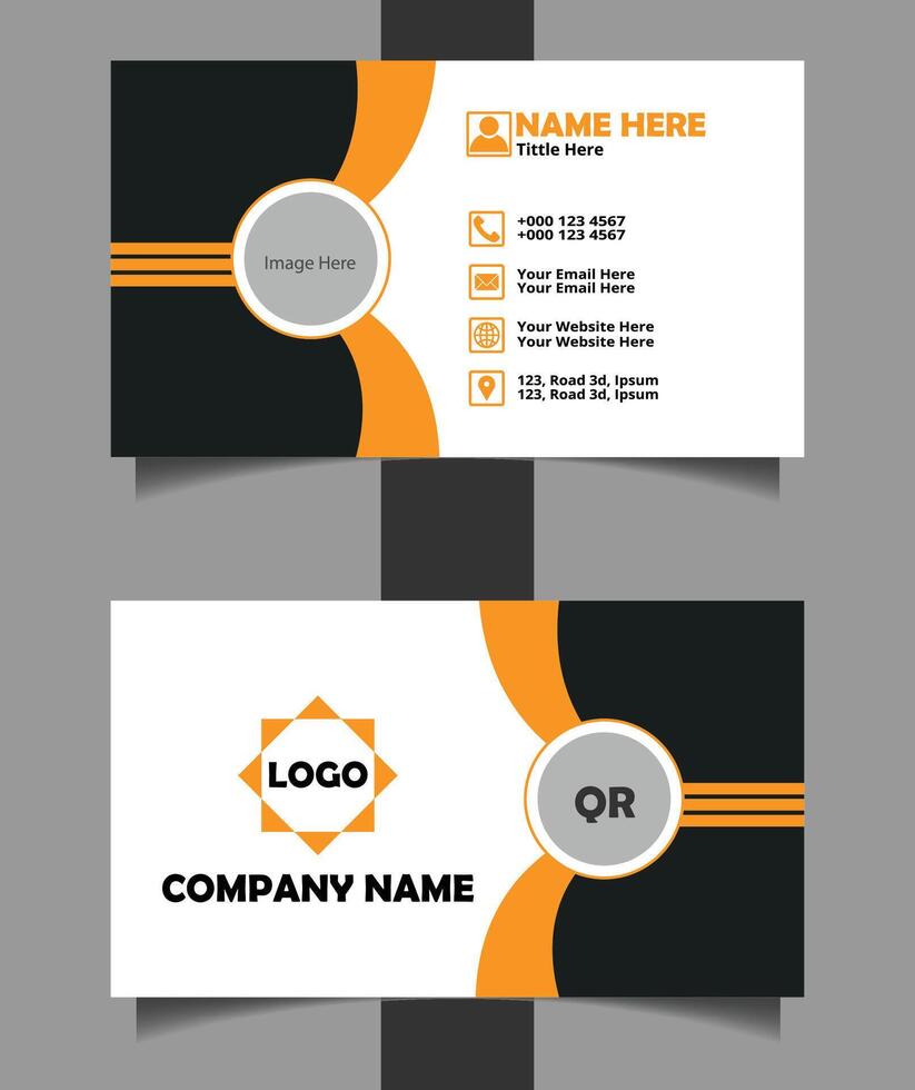 Minimal Business Card Design Template. Visiting design. Contact Information Template. Company Branding. vector