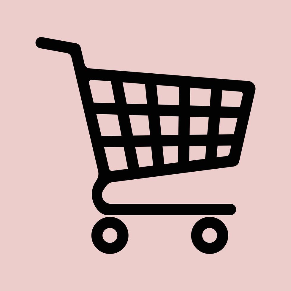 E-commerce Cart Silhouette vector