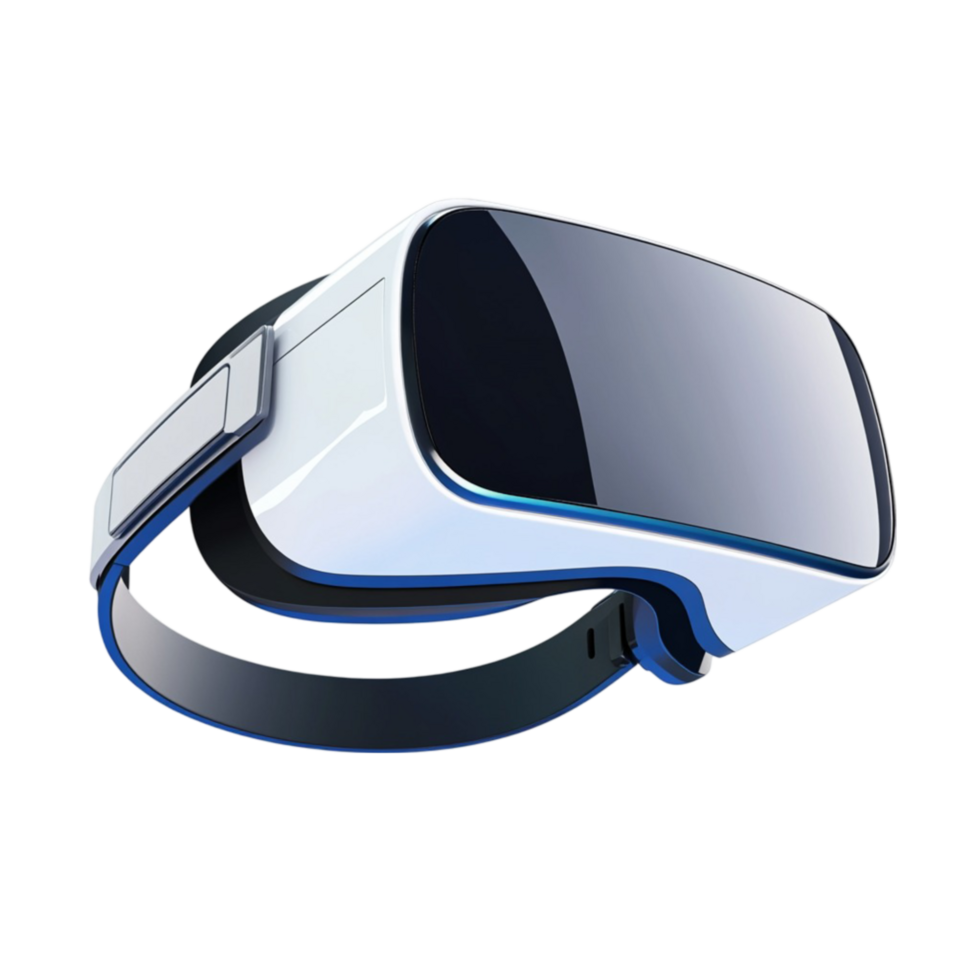 Stylish Black and White Virtual Reality Headset png