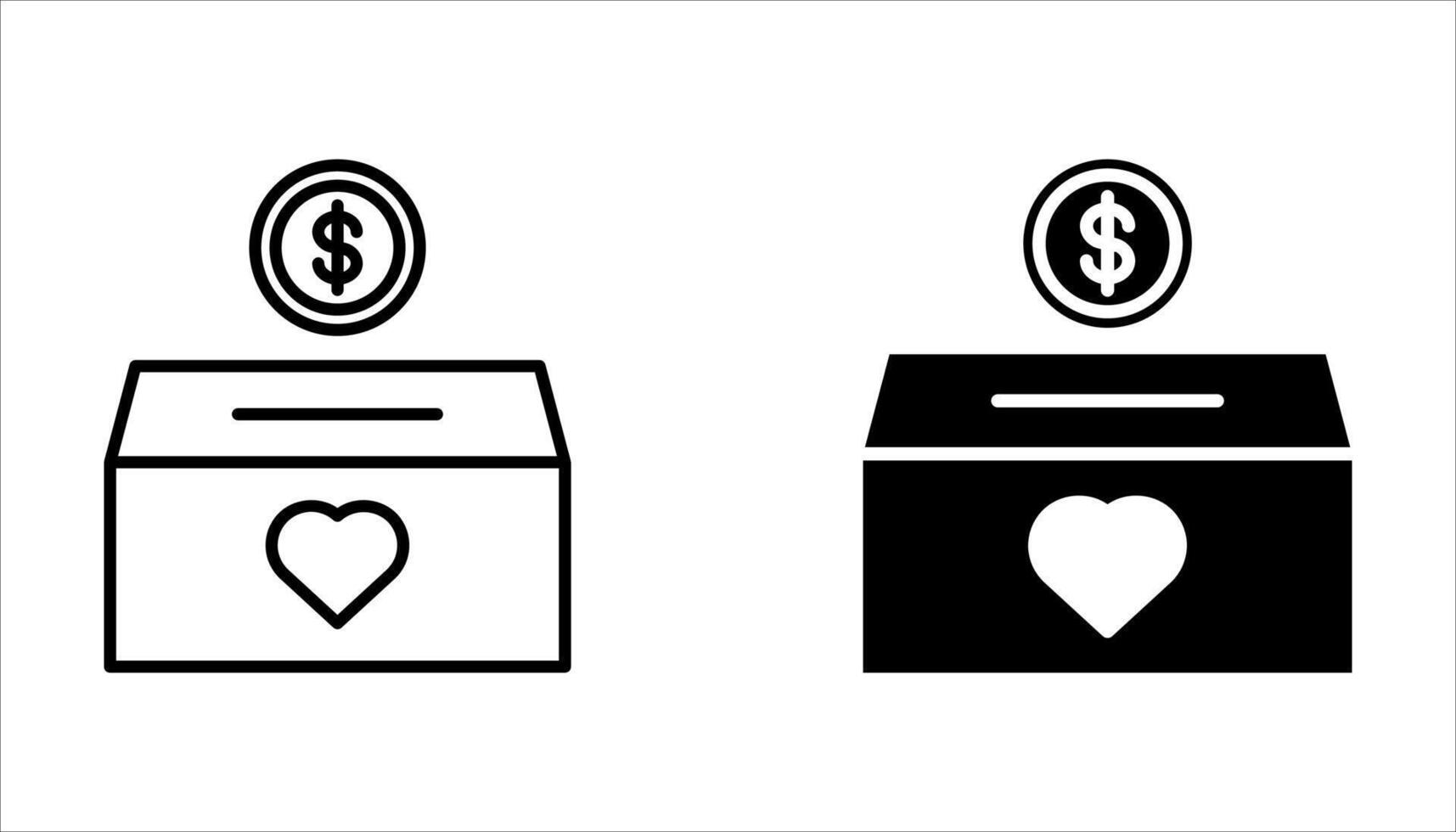 Donation icon set vector