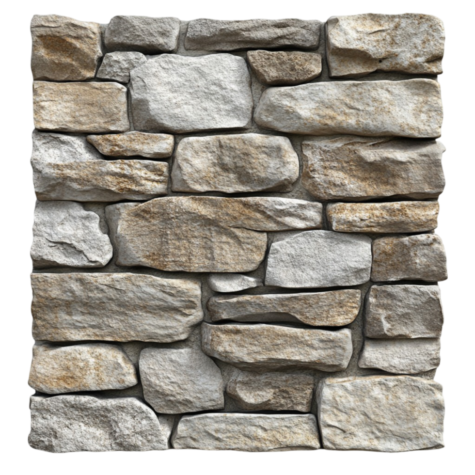Textured Grey Stone Wall with Rough Surface png