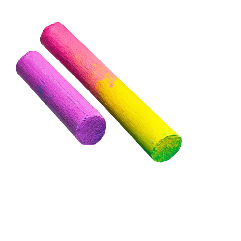Two Colorful Chalk Sticks Transparent Background png
