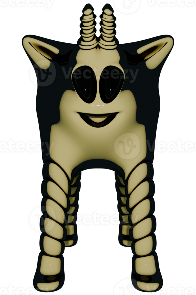 A cartoon goat with a smile on its face png