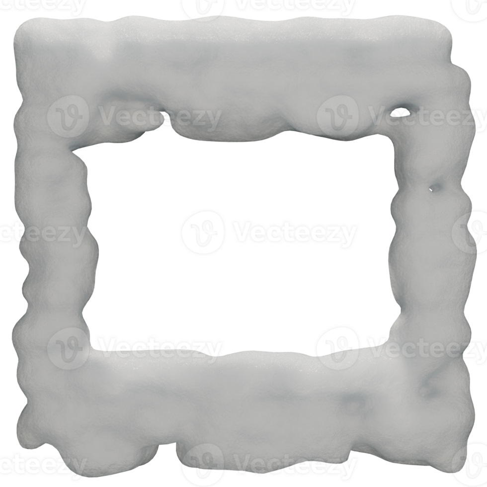 A square frame made of snow png